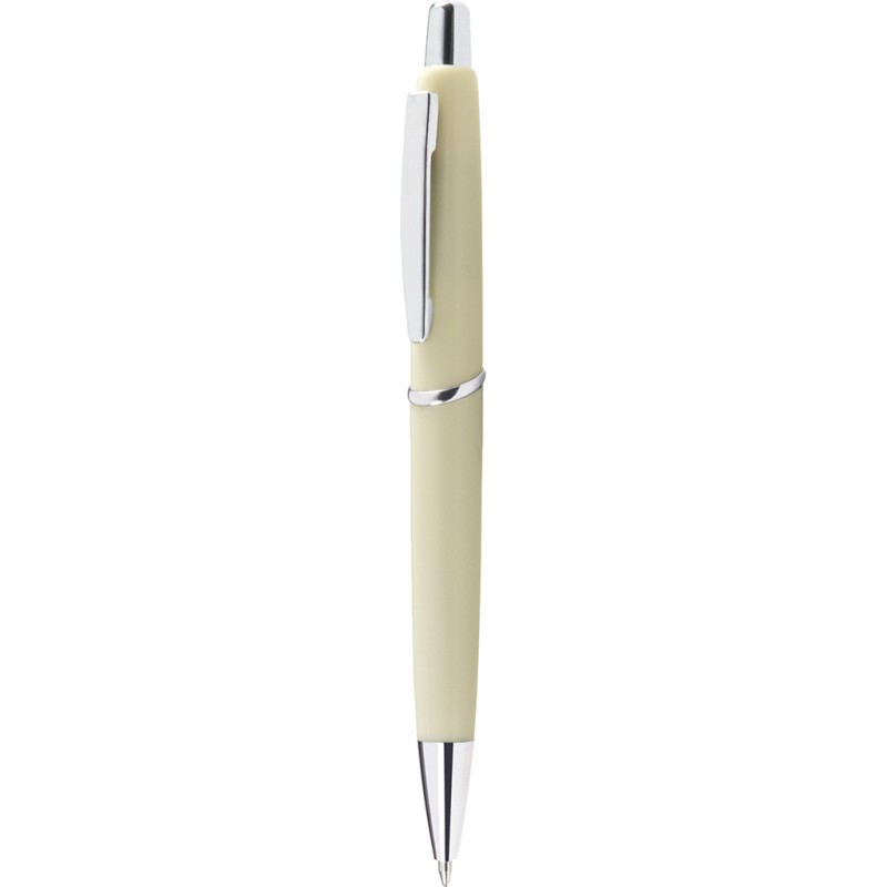 Penna a sfera in plastica e metallo avorio personalizzata B11008AV