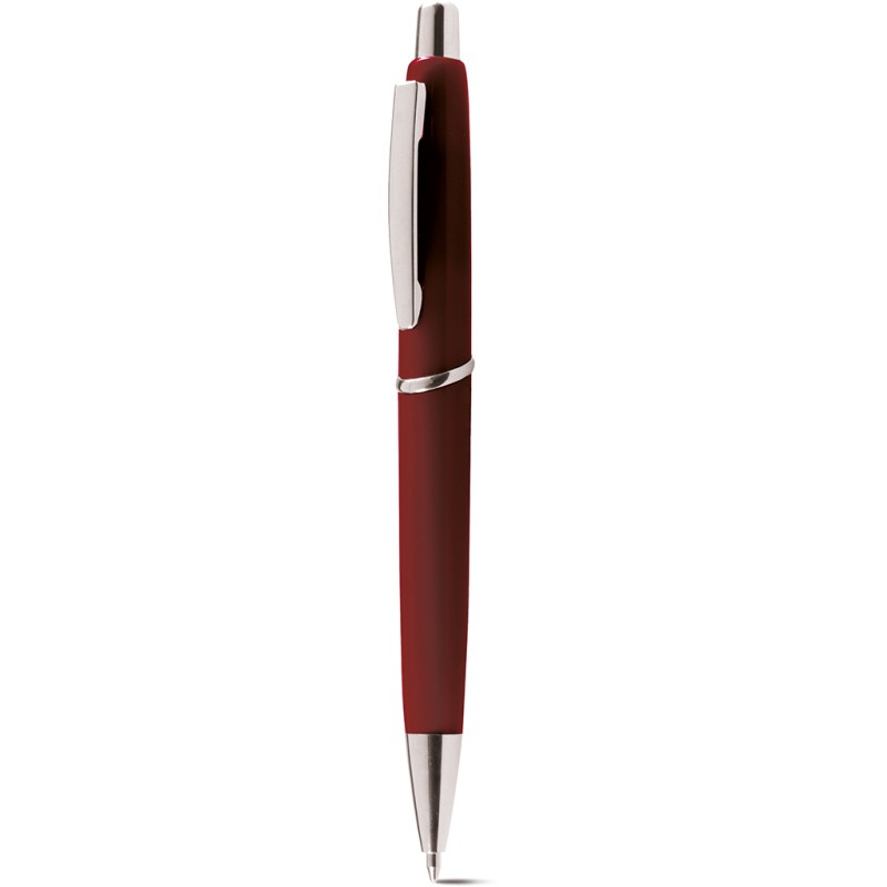 Penna a sfera in plastica e metallo bordeaux personalizzata B11008BO