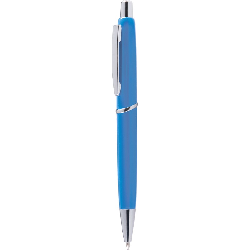 Penna a sfera in plastica e metallo blu sky personalizzata B11008SK