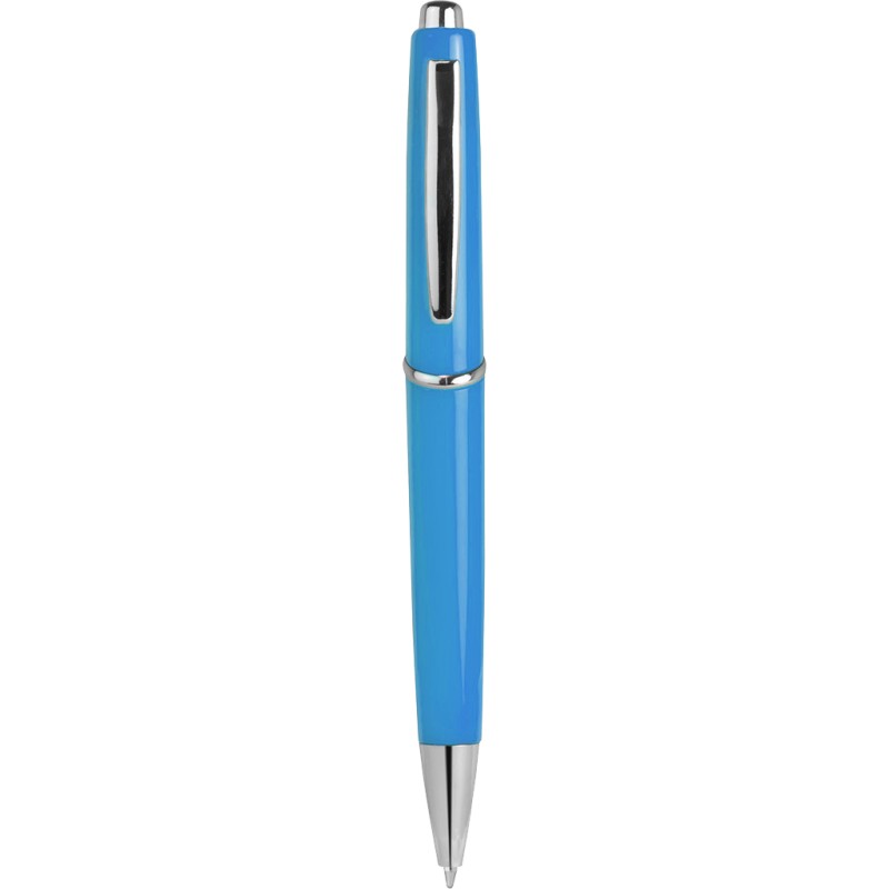 Penna a sfera in plastica e metallo blu sky personalizzata B11008SK