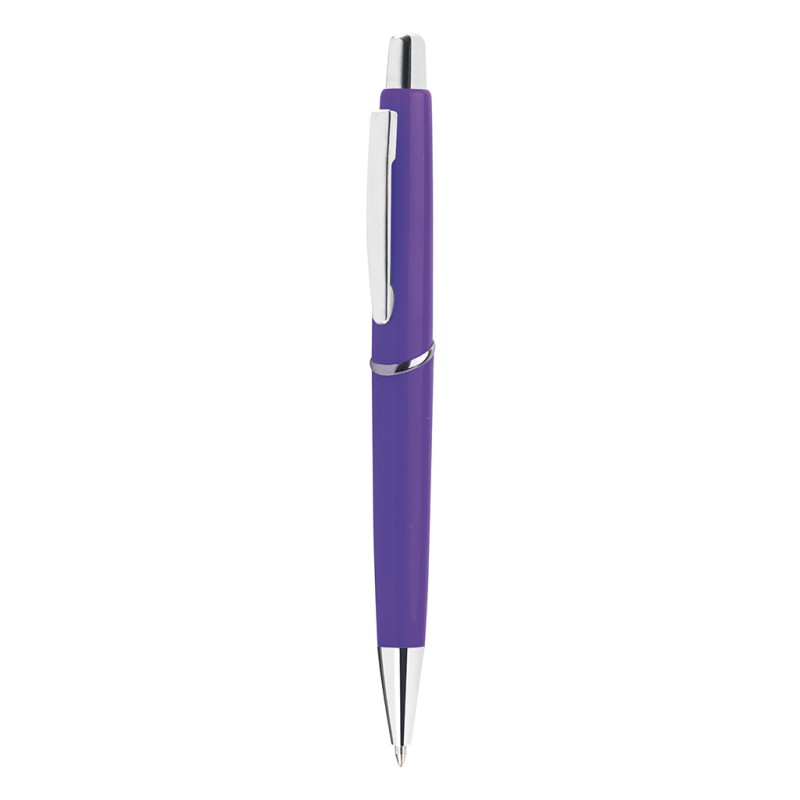 Penna a sfera in plastica e metallo viola personalizzata B11008VL