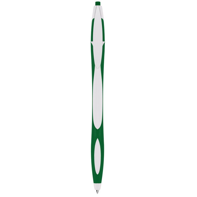 Penna a sfera in plastica verde personalizzata B11009V