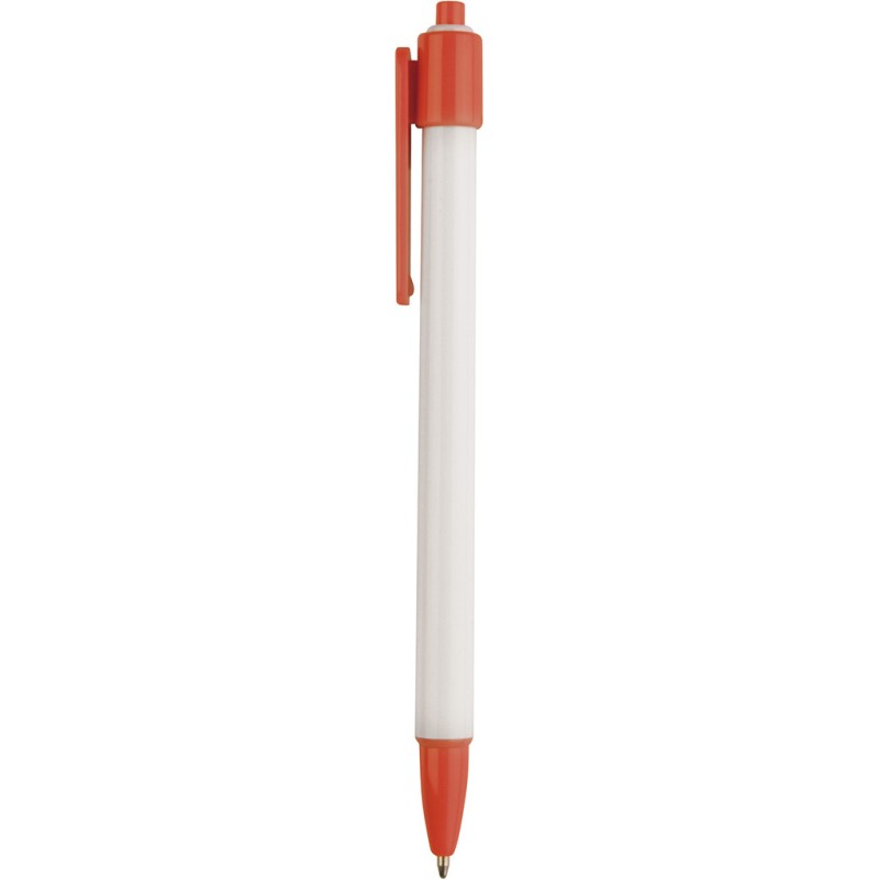 Penna a sfera in plastica arancione personalizzata B11026A