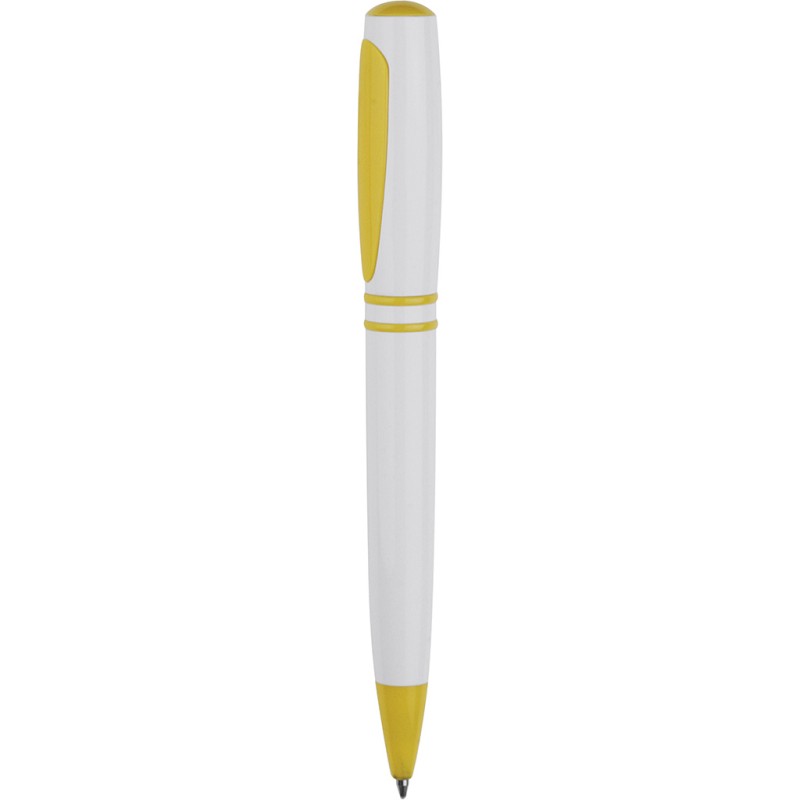 Penna a sfera in plastica gialla personalizzata B11028G