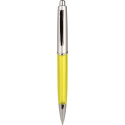 Penna a sfera in plastica e metallo gialla personalizzata B11034G