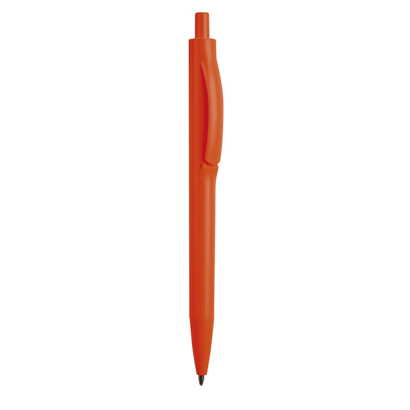 Penna a sfera colori  fluorescenti in plastica arancione personalizzata B11035A