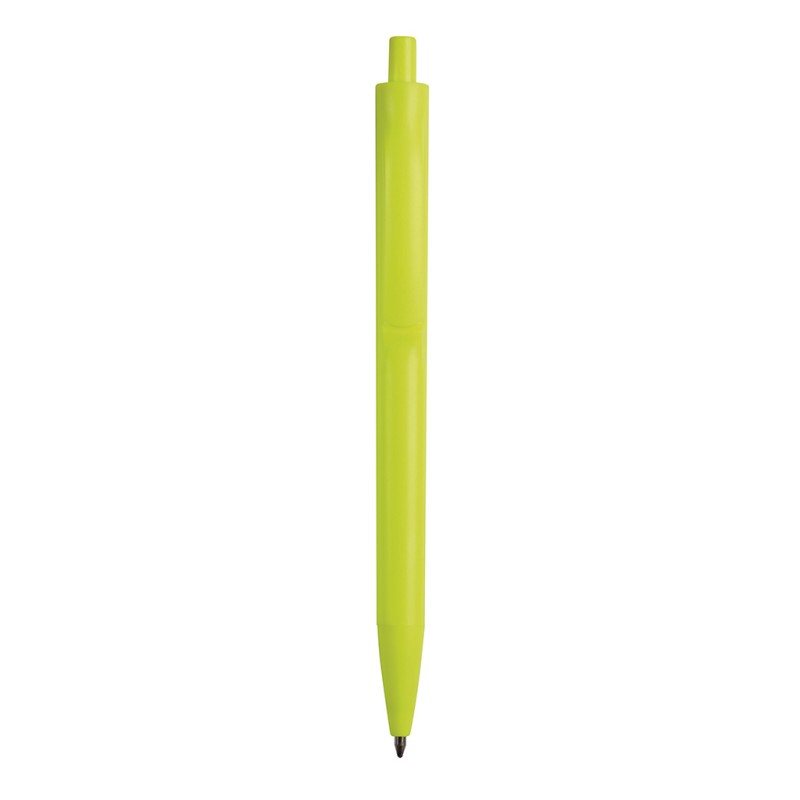 Penna a sfera colori  fluorescenti in plastica gialla personalizzata B11035G