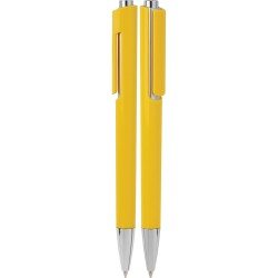 Penna a sfera in plastica gialla personalizzata B11036G