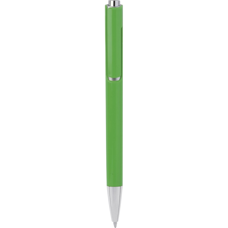 Penna a sfera in plastica verde personalizzata B11036V