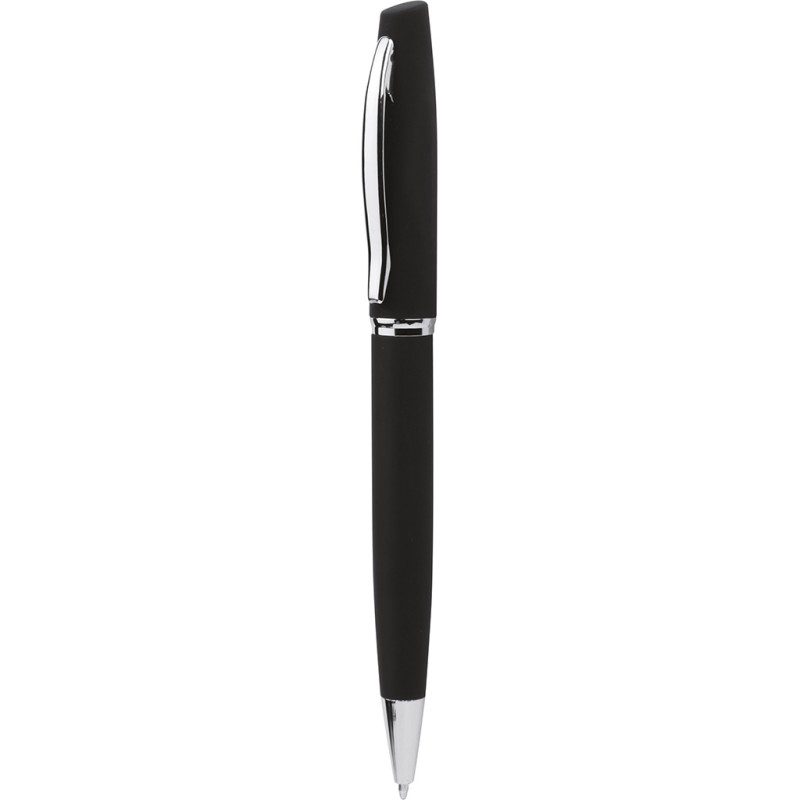 Penna a sfera in metallo nera personalizzata B11050N
