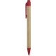 Penna a sfera in plastica biodegradabile e cartone riciclato rossa personalizzata B11068R