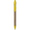 Penna a sfera in plastica e cartone riciclato gialla personalizzata B11070G