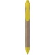 Penna a sfera in plastica e cartone riciclato gialla personalizzata B11070G