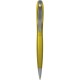 Penna a sfera in plastica e metallo gialla personalizzata B11074G
