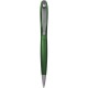 Penna a sfera in plastica e metallo verde personalizzata B11074V