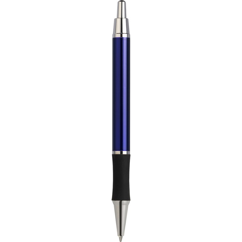 Penna a sfera in metallo e gomma blu royal personalizzata B11083BL Penna a sfera in metallo e gomma blu royal personalizzata B11083BL