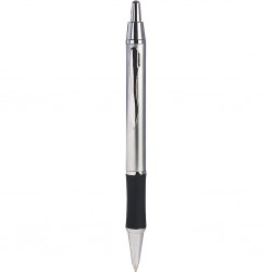 Penna a sfera in metallo e gomma grigia personalizzata B11083GR Penna a sfera in metallo e gomma grigia personalizzata B11083GR