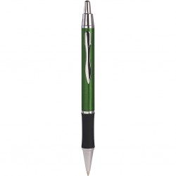 Penna a sfera in metallo e gomma verde personalizzata B11083V Penna a sfera in metallo e gomma verde personalizzata B11083V