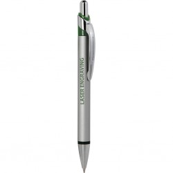 Penna a sfera in metallo e plastica verde personalizzata B11086V Penna a sfera in metallo e plastica verde personalizzata B11086V