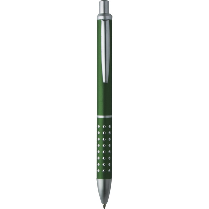 Penna a sfera in alluminio e metallo verde personalizzata B11095V