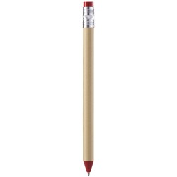 Penna a sfera in plastica e cartone riciclato rossa personalizzata B11112R
