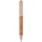 Penna a sfera in sughero e paglia di grano bianca personalizzata B11114B