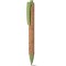 Penna a sfera in sughero e paglia di grano verde acido personalizzata B11114VA