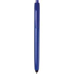 Penna a sfera con touch screen in plastica blu royal personalizzata B11119BL