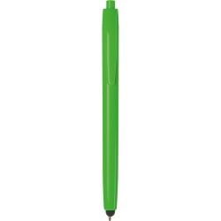 Penna a sfera con touch screen in plastica verde acido personalizzata B11119VA