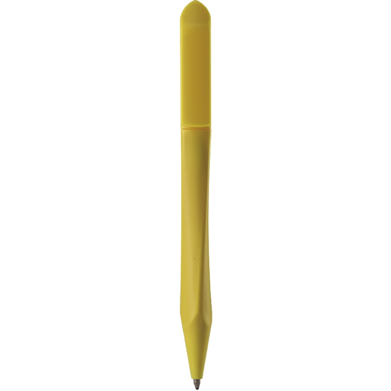Penna a sfera in plastica gialla personalizzata B11122G