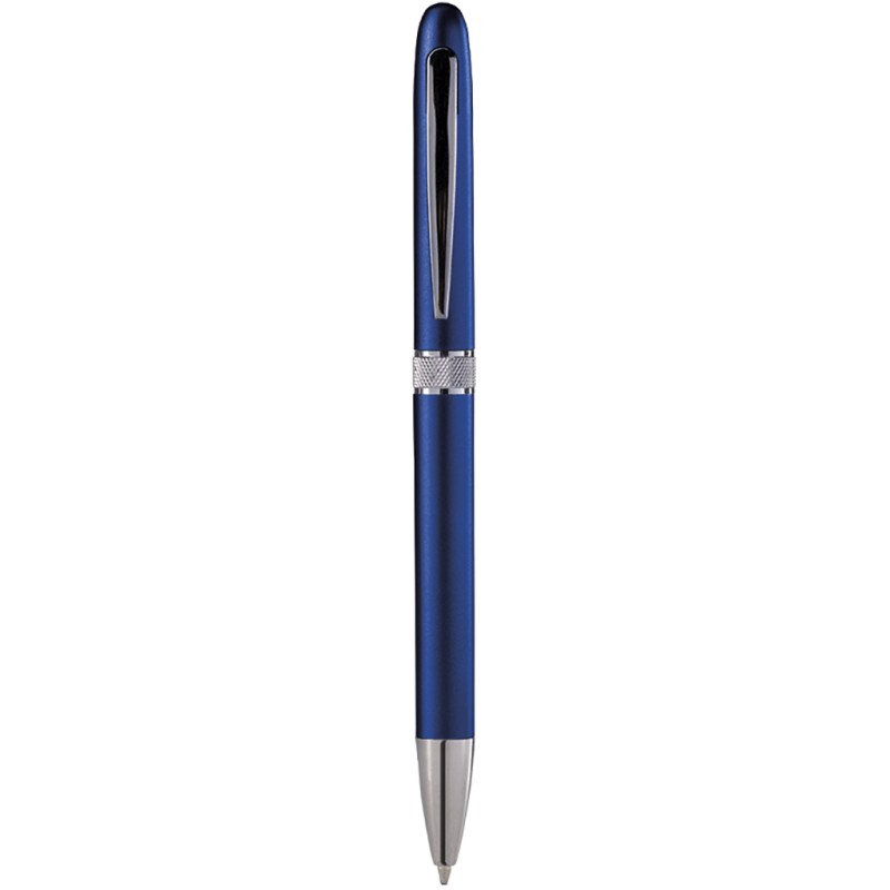 Penna a sfera in plastica e metallo blu royal personalizzata B11123BL