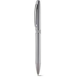 Penna a sfera in plastica e metallo grigia personalizzata B11123GR