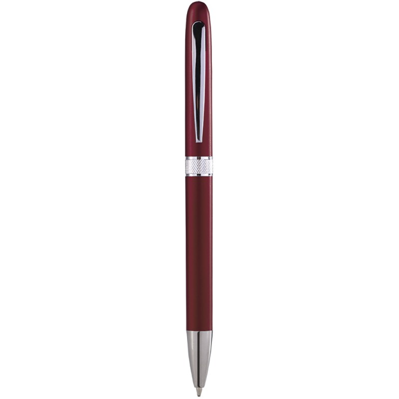 Penna a sfera in plastica e metallo rossa personalizzata B11123R
