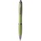 Penna a sfera in paglia di grano verde acido personalizzata B11124VA