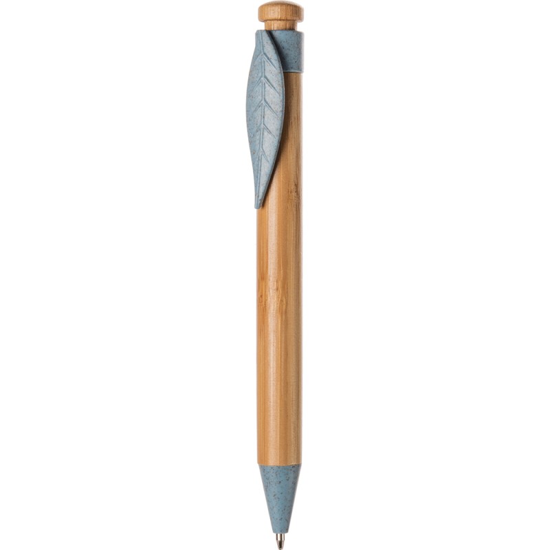 Penna a sfera in bamboo blu sky personalizzata B11129SK