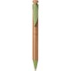 Penna a sfera in bamboo verde acido personalizzata B11129VA