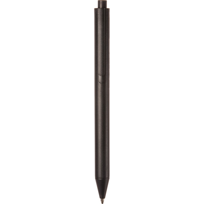 Penna a sfera in paglia di grano nera personalizzata B11132N