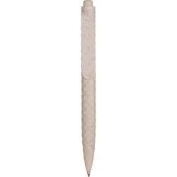 Penna a sfera in paglia di grano bianca personalizzata B11133B