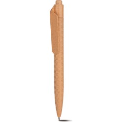 Penna a sfera in paglia di grano beige personalizzata B11133BE