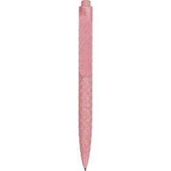 Penna a sfera in paglia di grano rosa personalizzata B11133RS