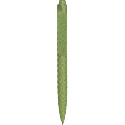 Penna a sfera in paglia di grano verde acido personalizzata B11133VA