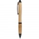 Penna a sfera in bamboo nera personalizzata B11137N