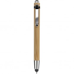 Penna a sfera con touch screen in bamboo personalizzata B11138 Penna a sfera con touch screen in bamboo personalizzata B11138