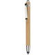 Penna a sfera con touch screen in bamboo personalizzata B11138