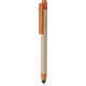 Penna a sfera con touch screen in plastica e cartone riciclato arancione personalizzata B11142A