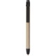 Penna a sfera con touch screen in plastica e cartone riciclato nera personalizzata B11142N