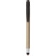 Penna a sfera con touch screen in plastica e cartone riciclato nera personalizzata B11143N