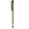 Penna a sfera con touch screen in plastica e cartone riciclato verde personalizzata B11143V