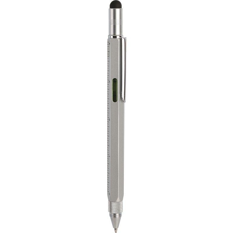 Penna multifunzione in metallo grigia personalizzata B11144GR