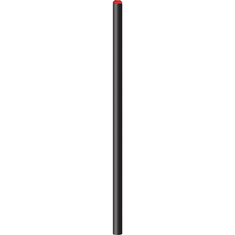 Matita nera in legno rosso personalizzato B11154R